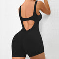 Cross-border European And American Sexy Beauty Back Yoga Fitness Pants Sports Women's Shorts Jumpsuit