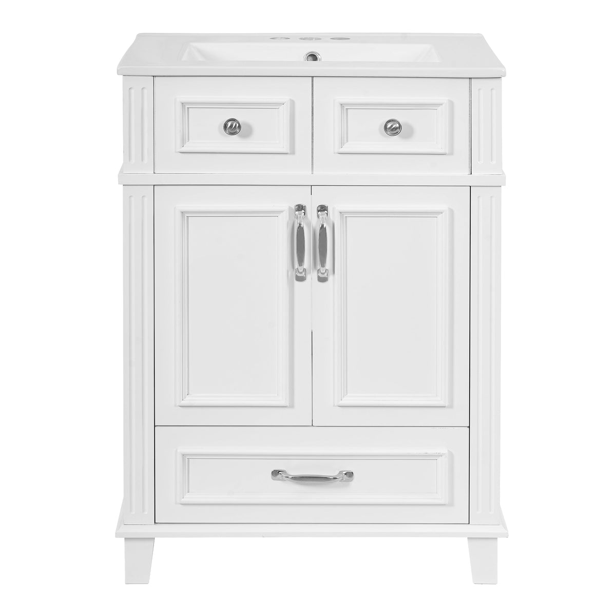 24" Bathroom Vanity with Ceramic Sink