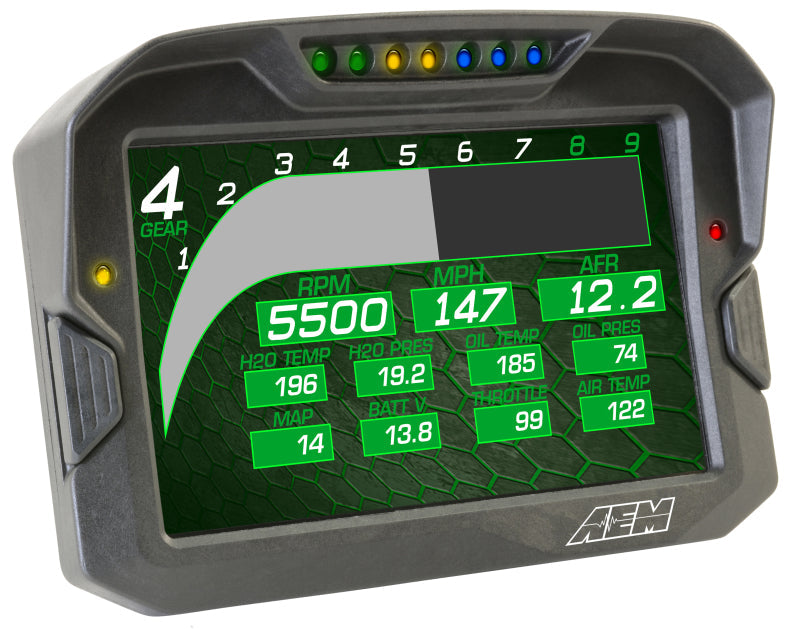 AEM Electronics Digital Dash, CD-7LG, Carbon Housing, Data Logging, GPS, CAN Bus, Kit
