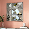 3D Mirror Wall Decor - Beveled Glass Large Square Wall Mirror