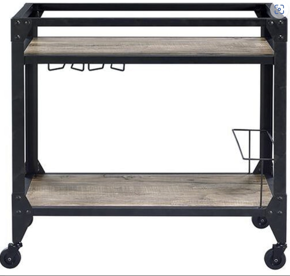 Jorgensen Rustic Kitchen Serving Cart