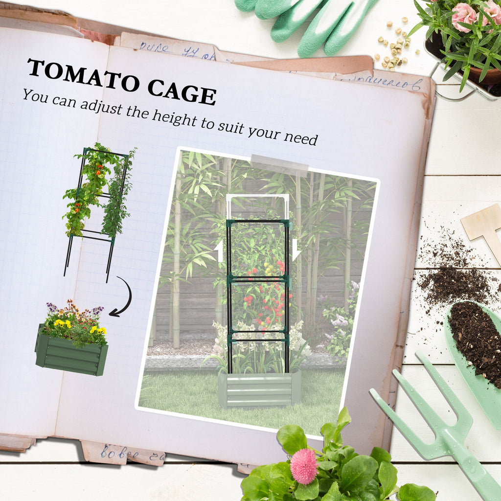 Outsunny Galvanized Raised Garden Bed