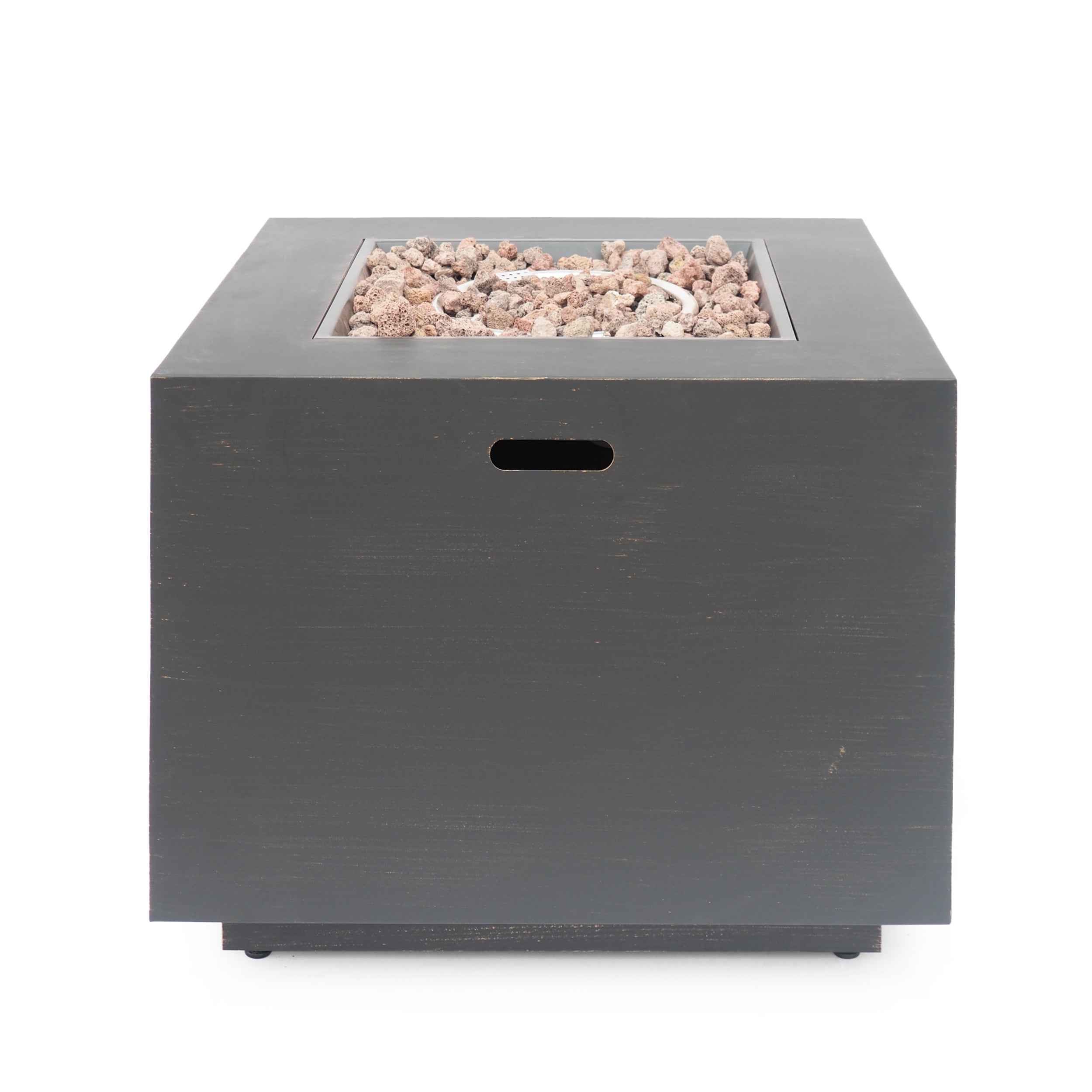 33" Outdoor Iron Square Propane Fire Pit