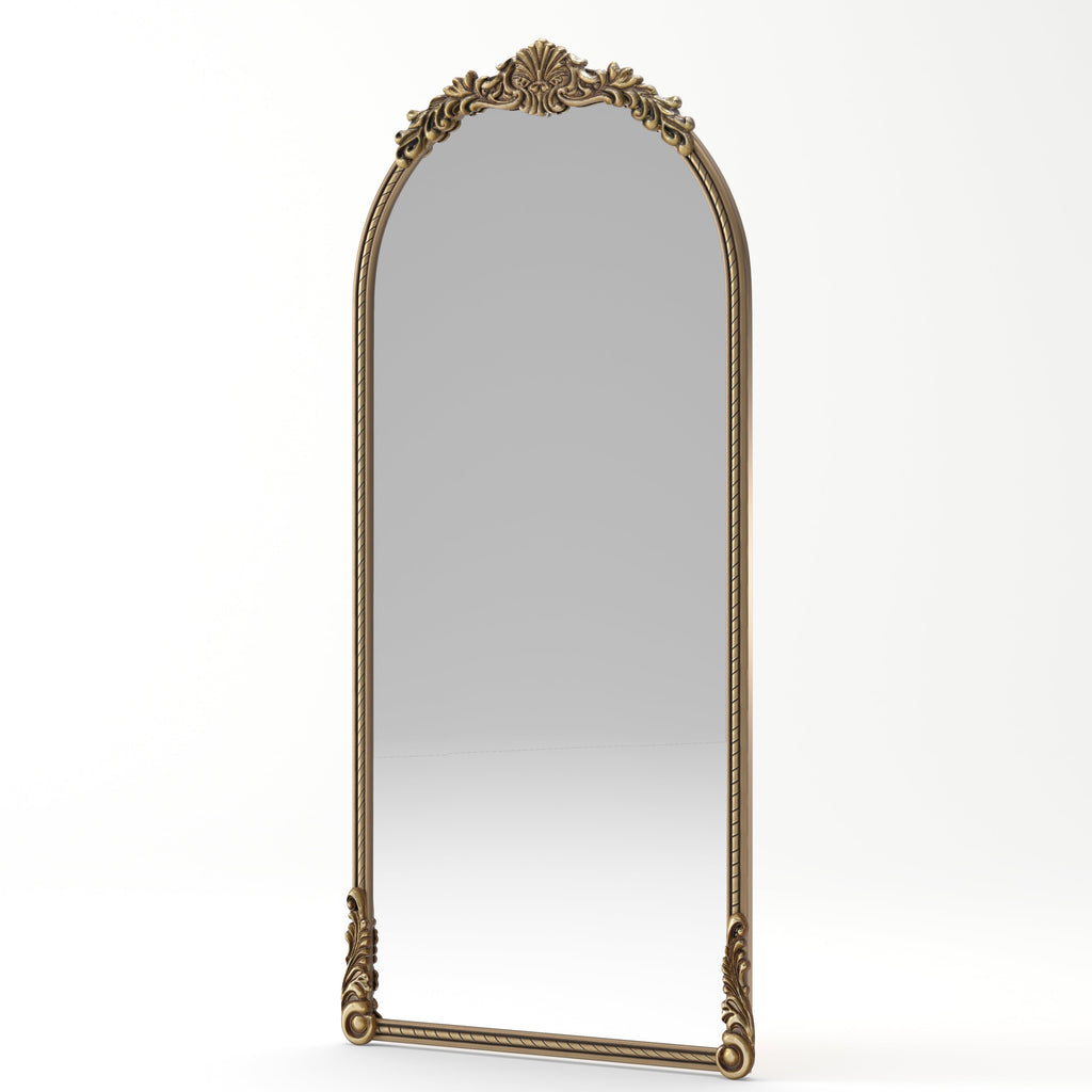 73.03" Arch Oval Vintage Relief Mirror