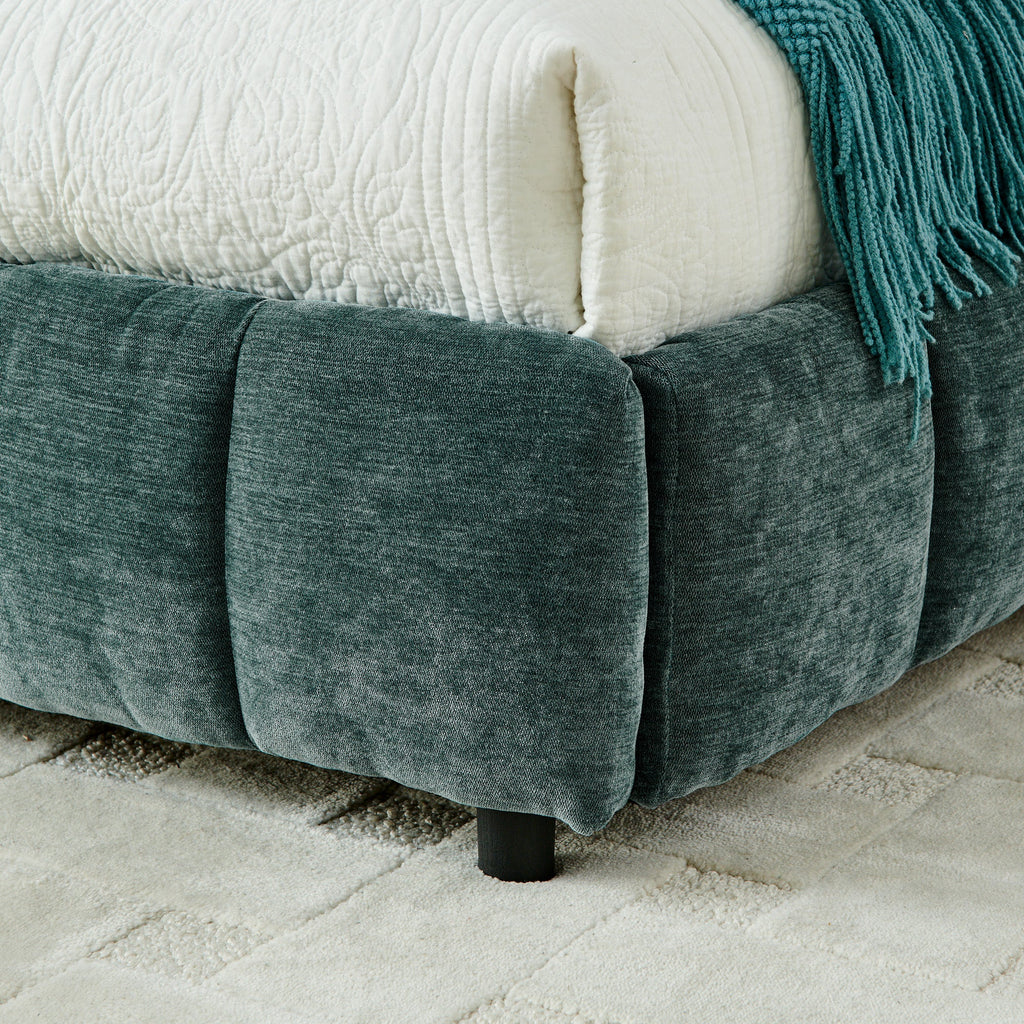 King Size Upholstered Bed with Storage Drawer