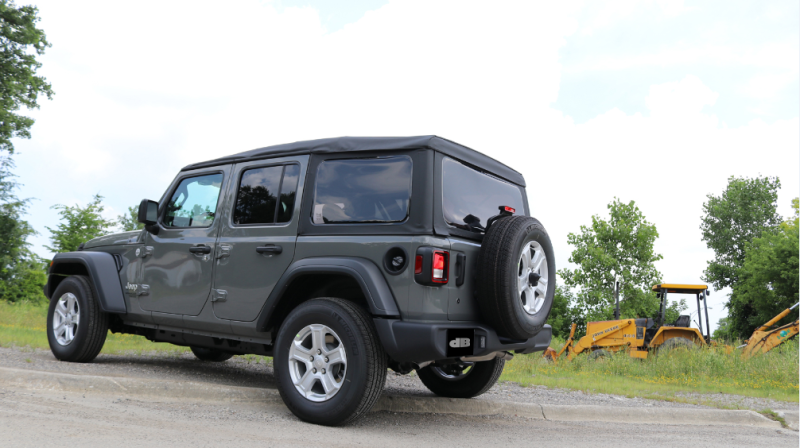Corsa 18+ Jeep Wrangler JL 2.5in Dual Rear Turn Down Exit Black Touring Axle-Back Exhaust 21015BLK