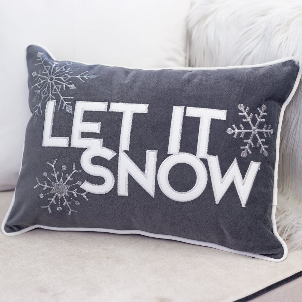 Nneka Let It Snow Lumbar Pillow