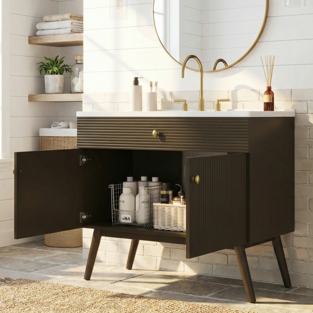 36" Luxury Striped Bathroom Vanity