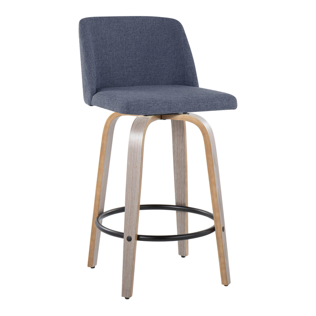26" Contemporary Fixed-Height Counter Stool with Swivel