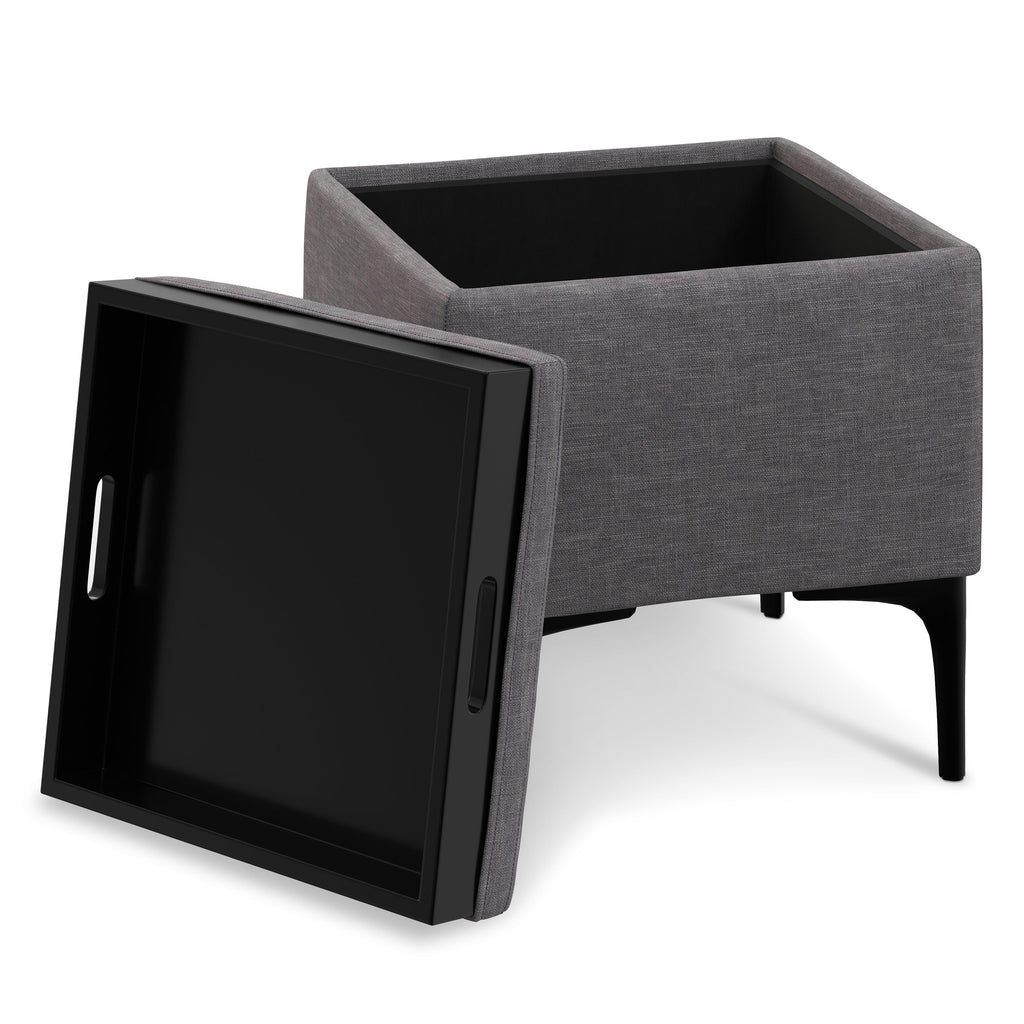 Natasha Storage Ottoman with Tray