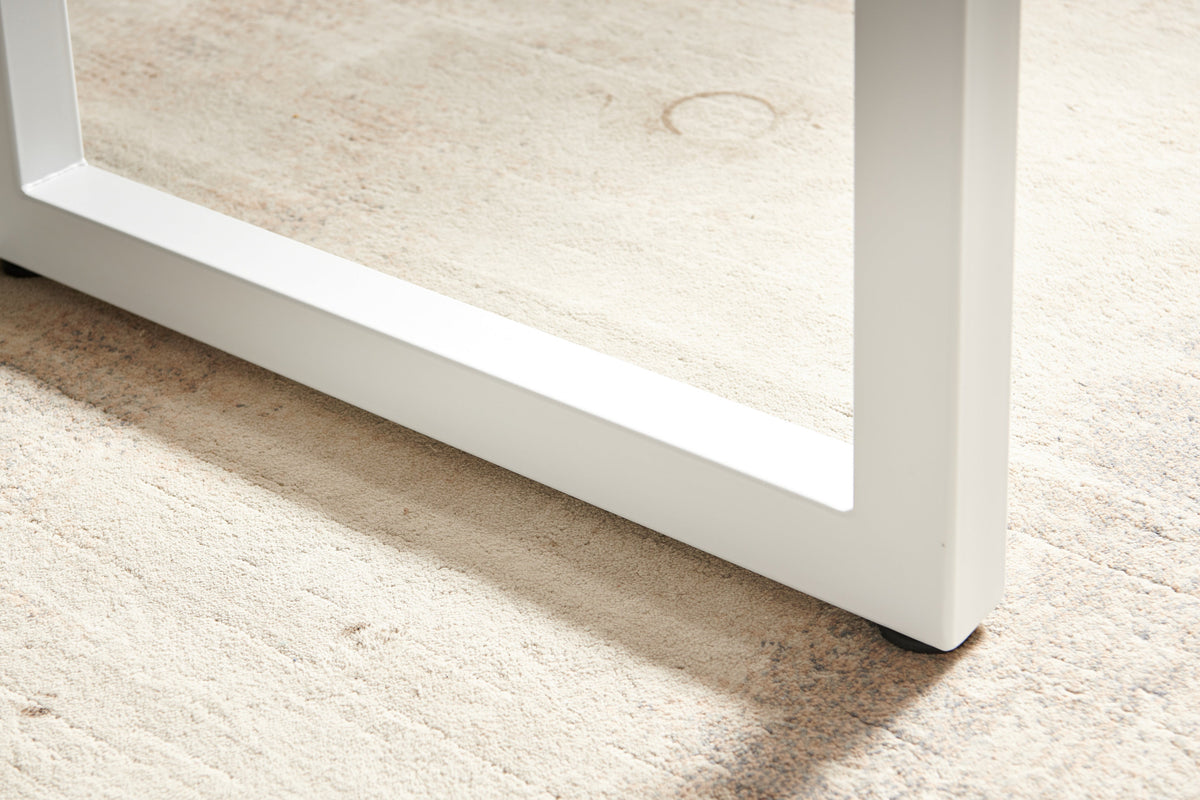Square Extendable Dining Table with Metal Legs