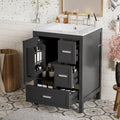 Modern 24-Inch Bathroom Vanity with Ceramic Sink