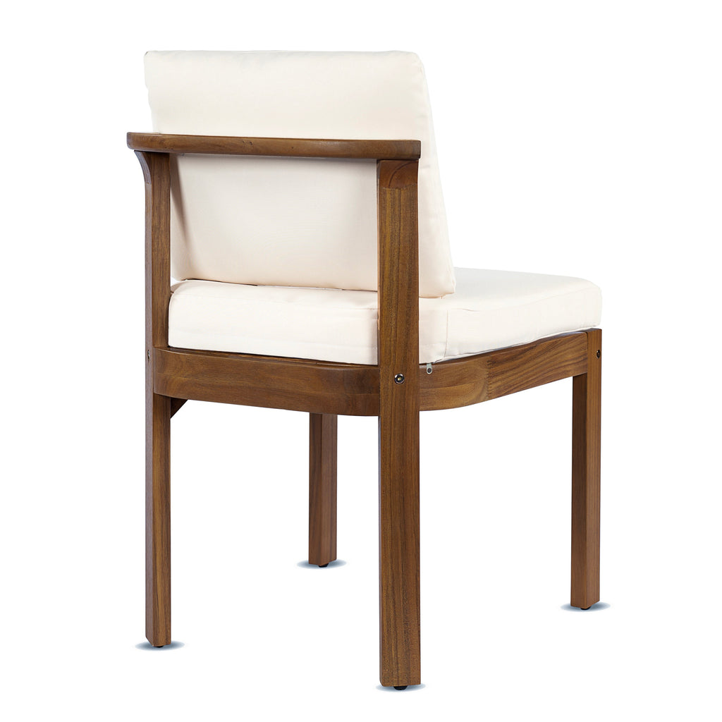 Acacia Wood Outdoor Dining Chair Set of 2