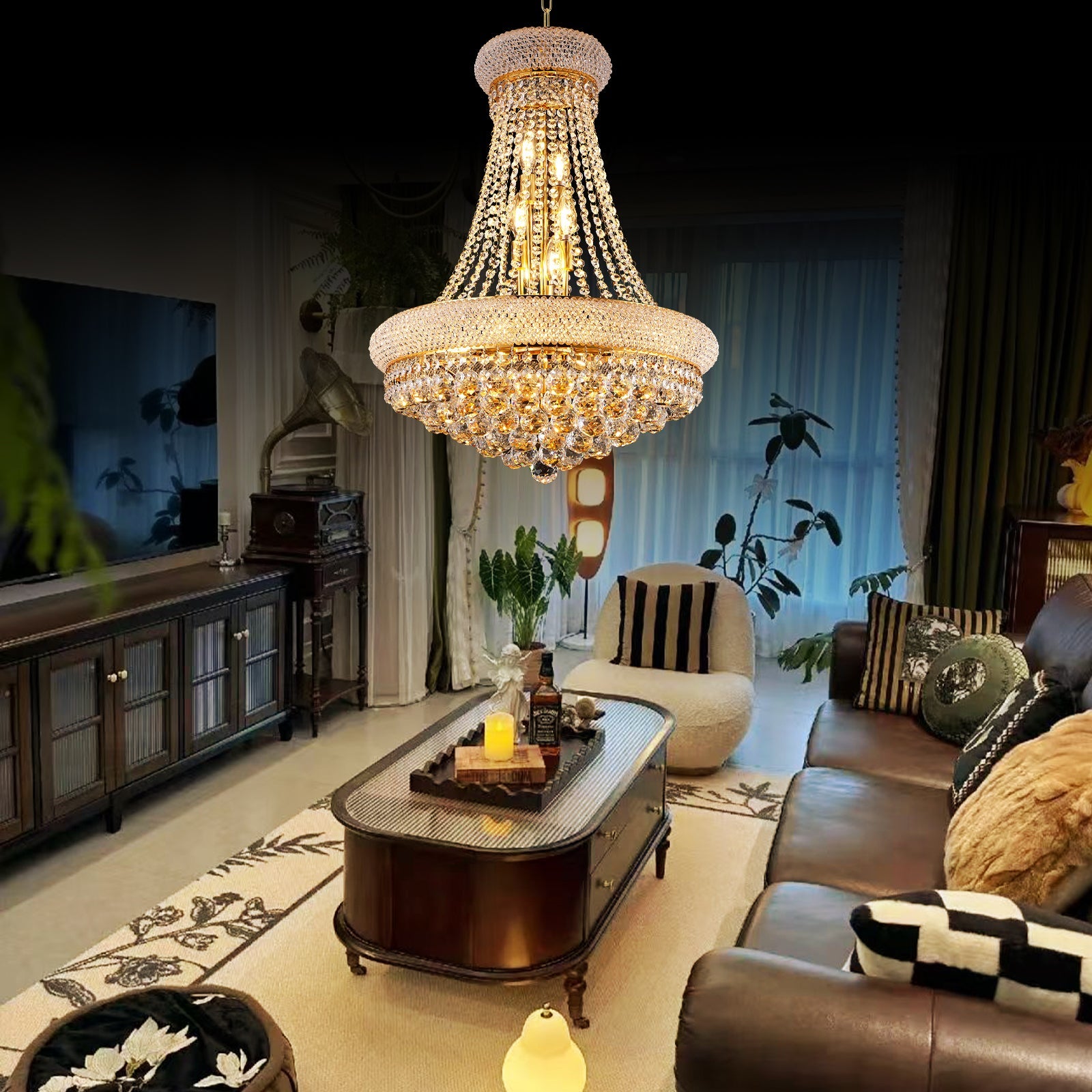 22-Inch Crystal Chandelier