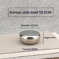 Stainless Steel Korean-style Single-layer Lidded Bowl