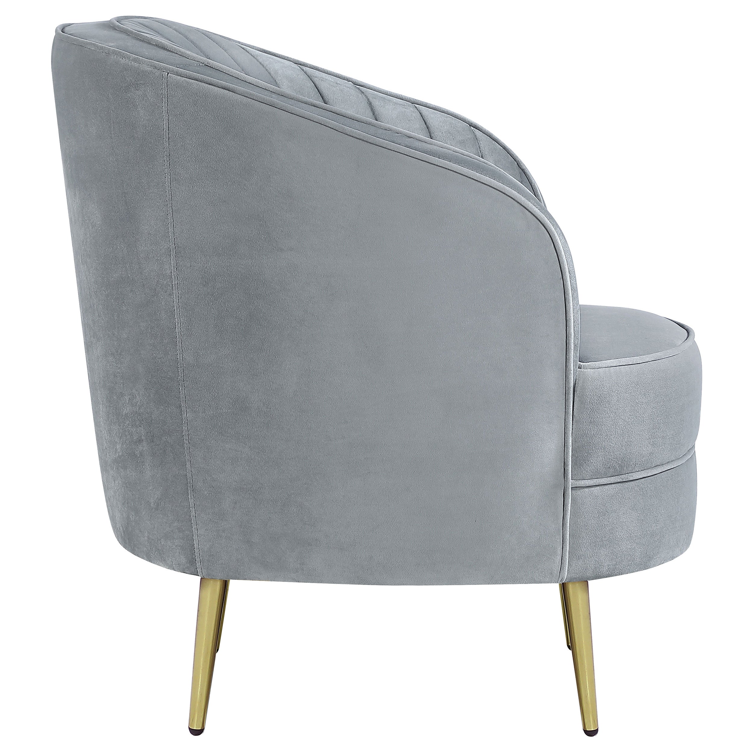 Grey Velvet Accent Chair