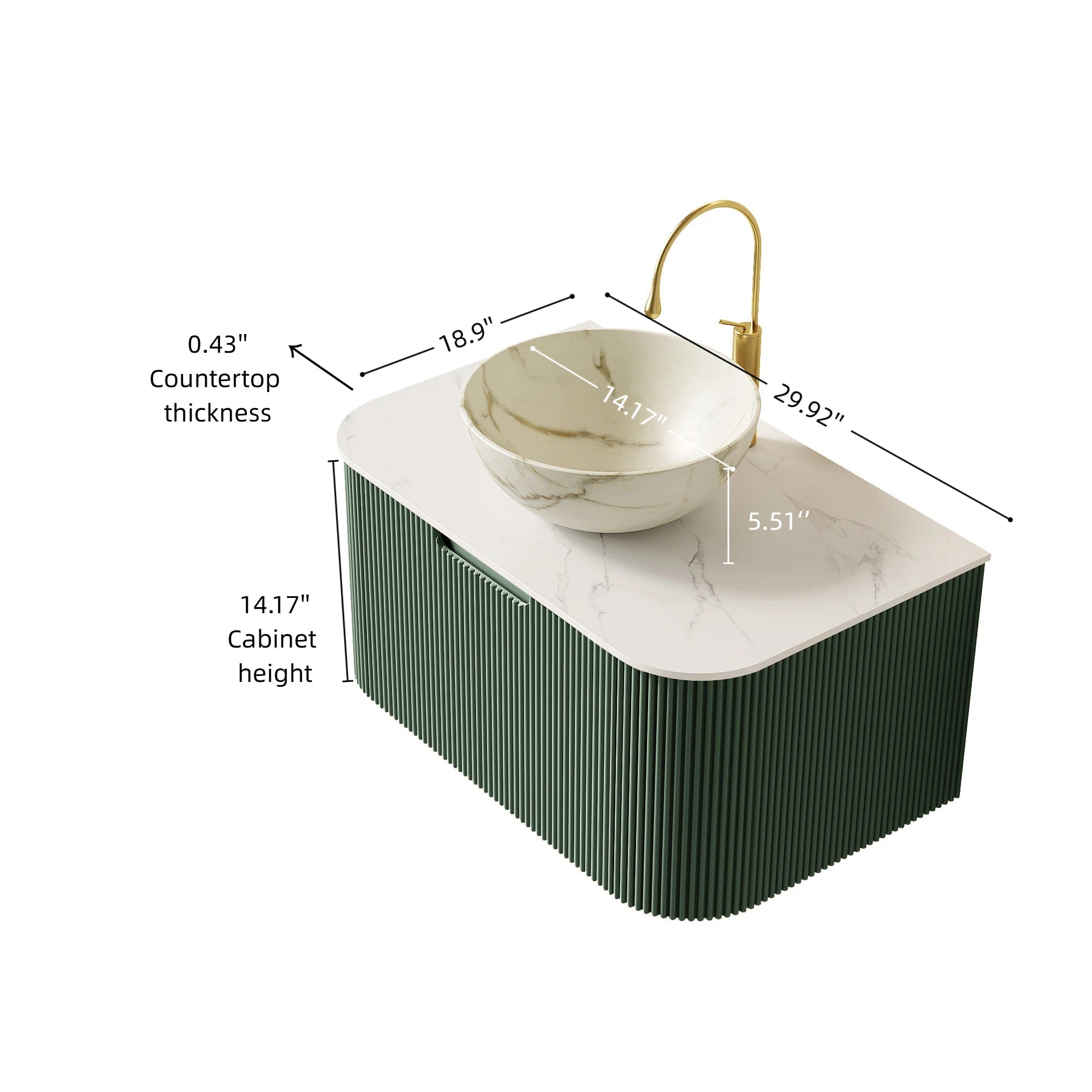 Dina 30" Bathroom Vanity & Sink
