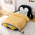 Twin Size Fluffy Faux Fur Penguin Shaped Bed Lounger Chair