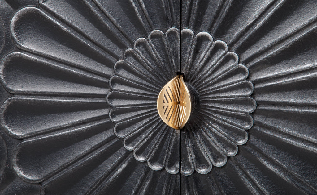 Hand-Carved Accent Cabinet