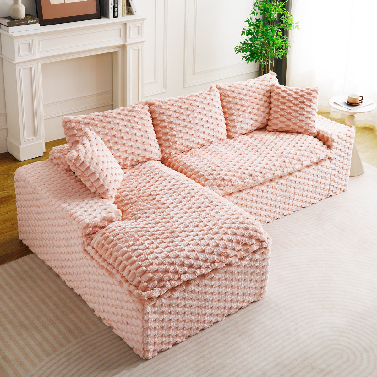 Pink Turtle Velvet Versatile Sofa