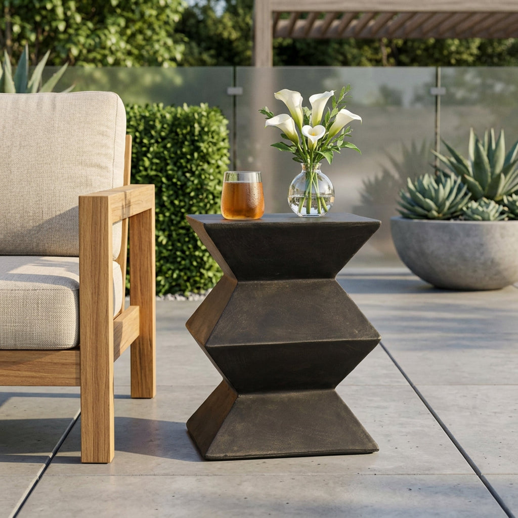 Outdoor Lightweight Concrete Side Table