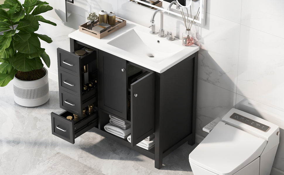 36" Bathroom Vanity with Sink Top