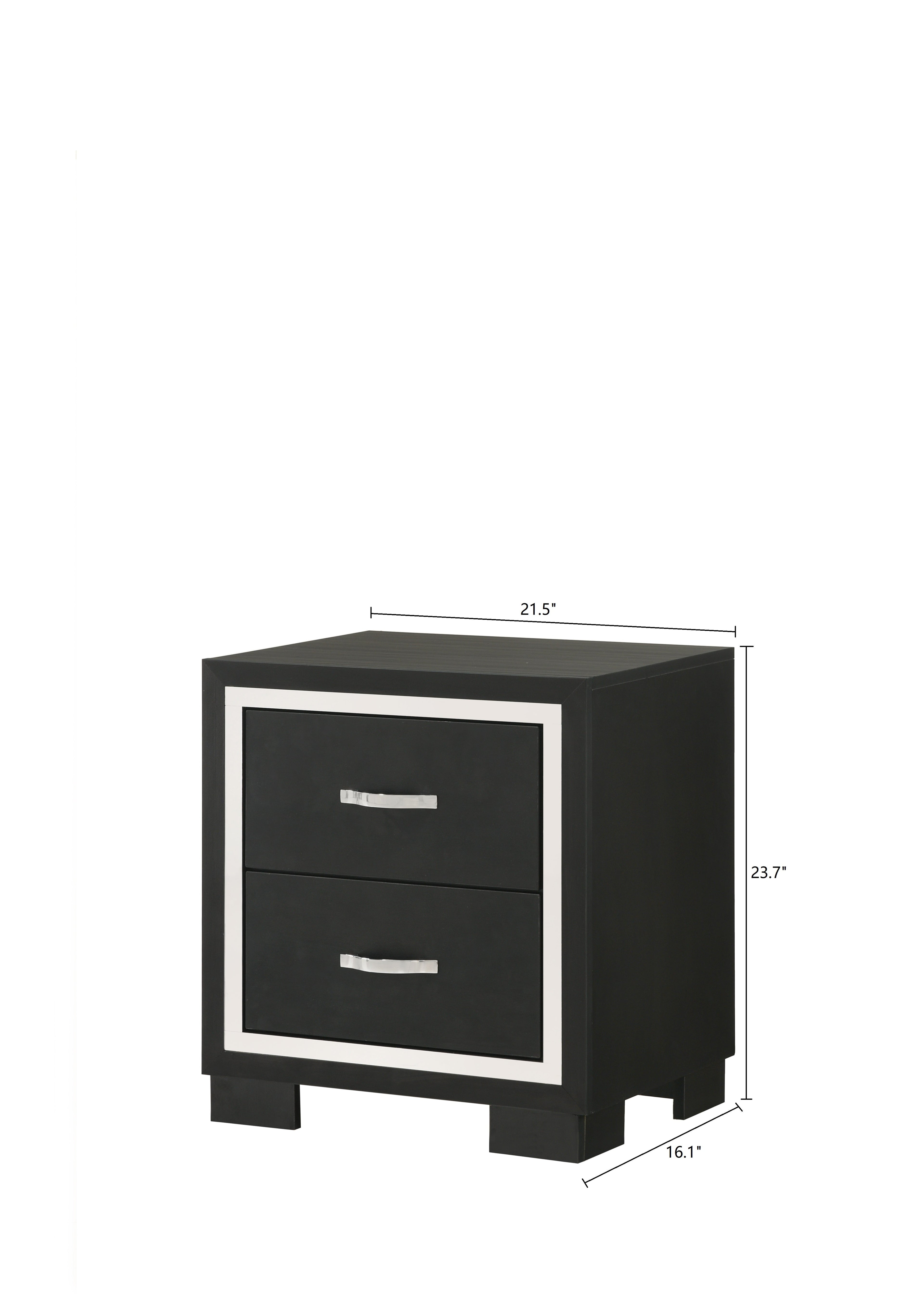 Modern Glam 2-Drawer Nightstand