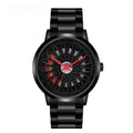 Hollowed-out Wheel Watch Waterproof Steel Band Business Style For Teenagers