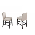 Upholstered Counter Dining Chair Set of 2, Nailhead Trim, Antique