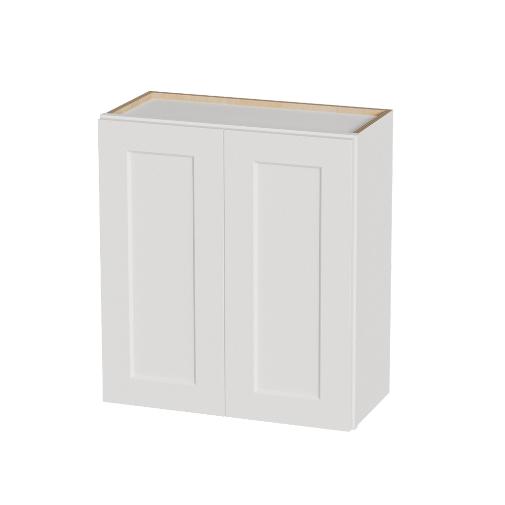 White Shaker Solid Wood Wall Cabinet with Soft-Close Doors
