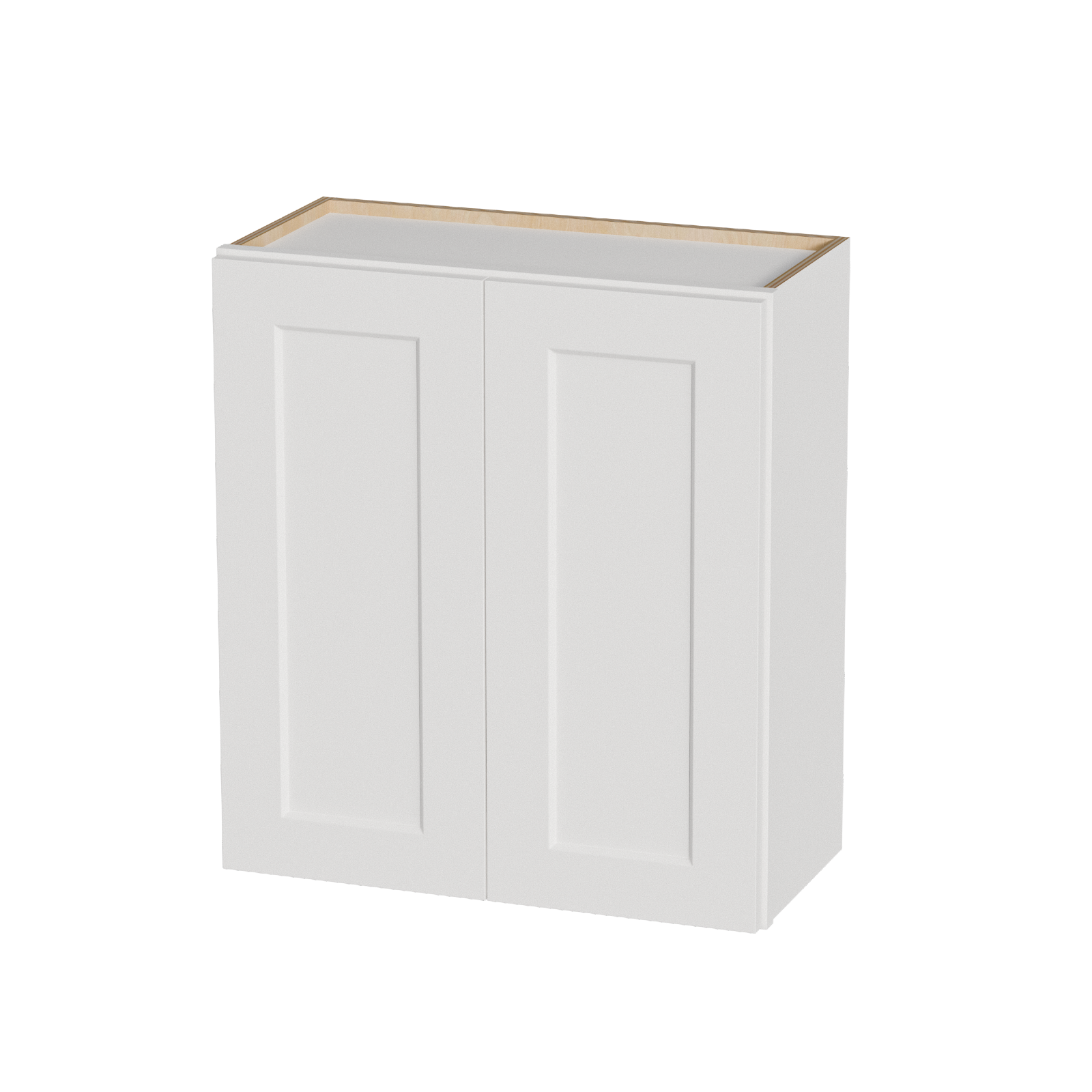 White Shaker Solid Wood Wall Cabinet with Soft-Close Doors