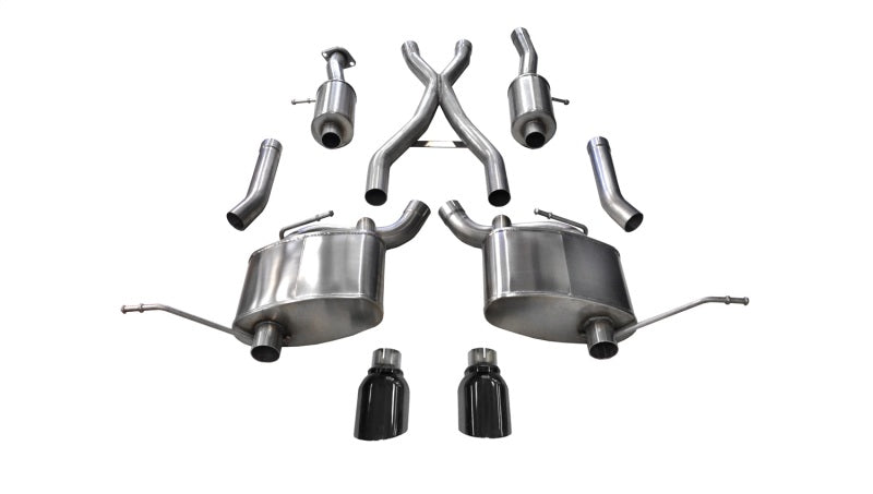 Corsa 11-21 Jeep Grand Cherokee 3.6L 2.5in Dual Rear Exit Sport Exhaust w/ 4.5in Black Tips 14980BLK