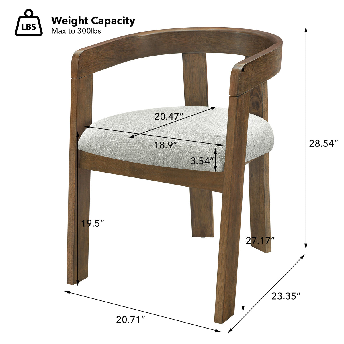 Modern Barrel Dining Chairs Set of 2