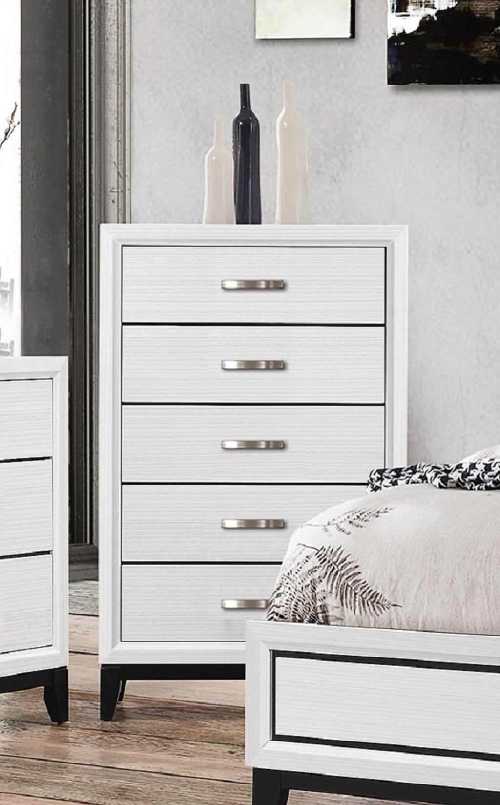 Contemporary 5-Drawer Tall Chest