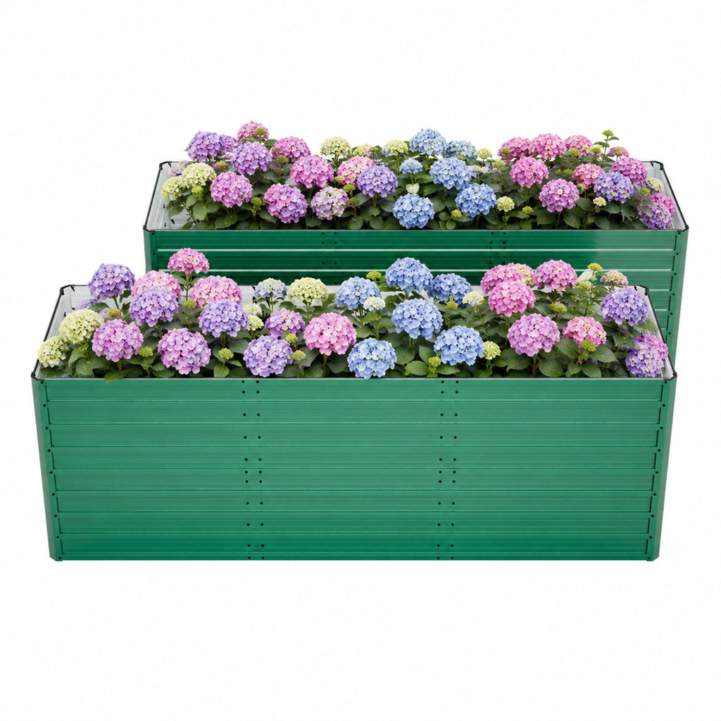 2-Pack 93.7"x31.5"x32.3" Raised Garden Bed