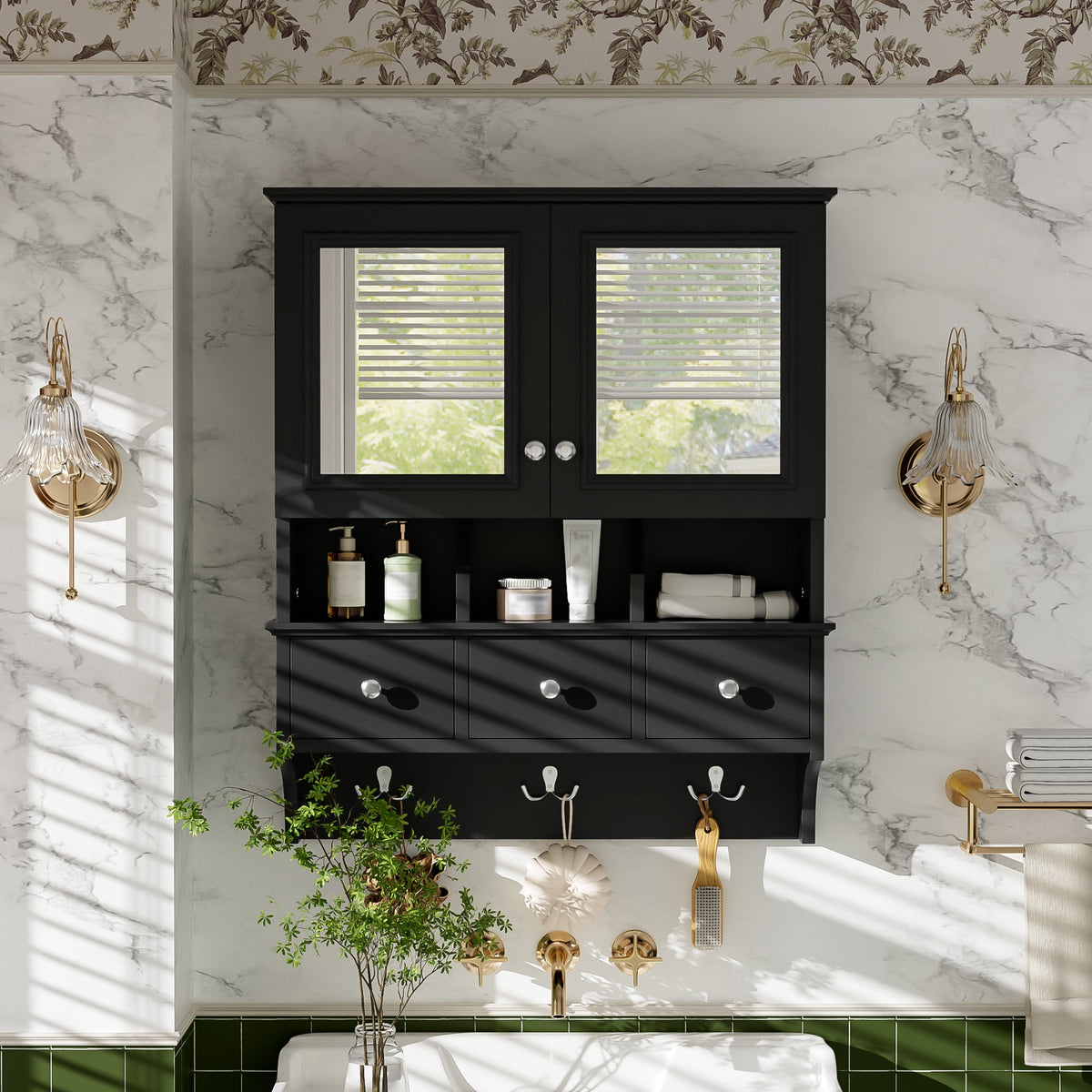 4-In-1 Bathroom Mirror Cabinet