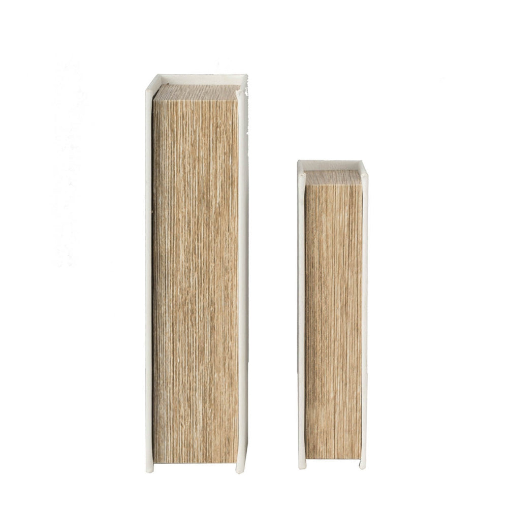 Set of 2 Botanical Green and White Book Boxes