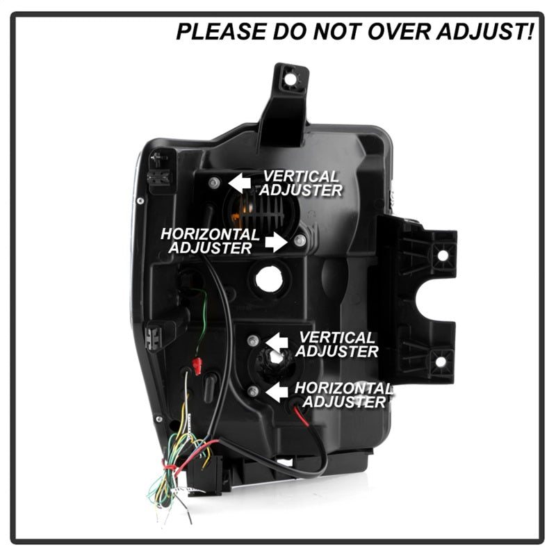 Spyder Ford F-250/350/450 08-10 V2 High-Power LED Headlights-Switch Back-Black PRO-YD-FS08PL-SBLB-BK 5087751