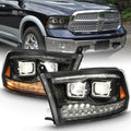 ANZO 2009-2018 Dodge Ram 1500 Projector H.L. Switchback Chrome Amber 111442