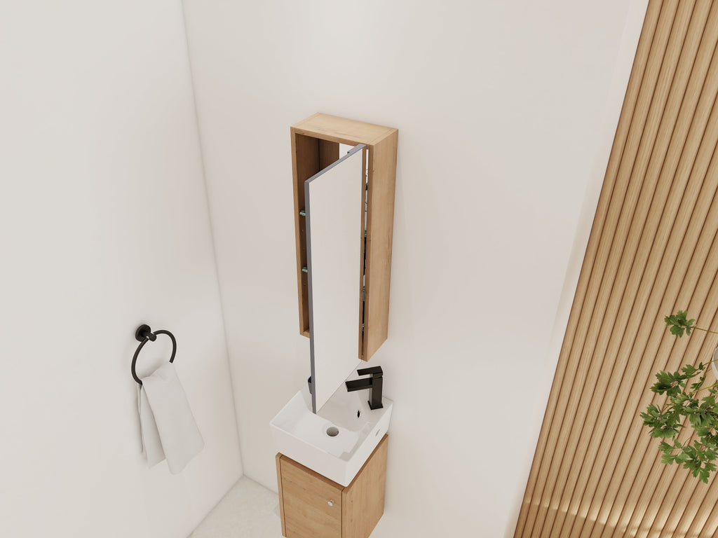 10" Bathroom Mirror Cabinet with Storage