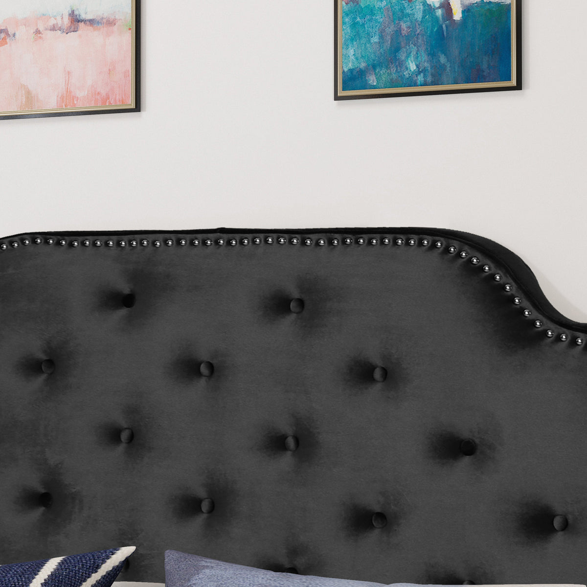 Tufted Upholstered Headboard Queen Size