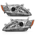 ANZO 2007-2009 Toyota Camry Projector Headlight Chrome Amber (OE Replacement) 121551
