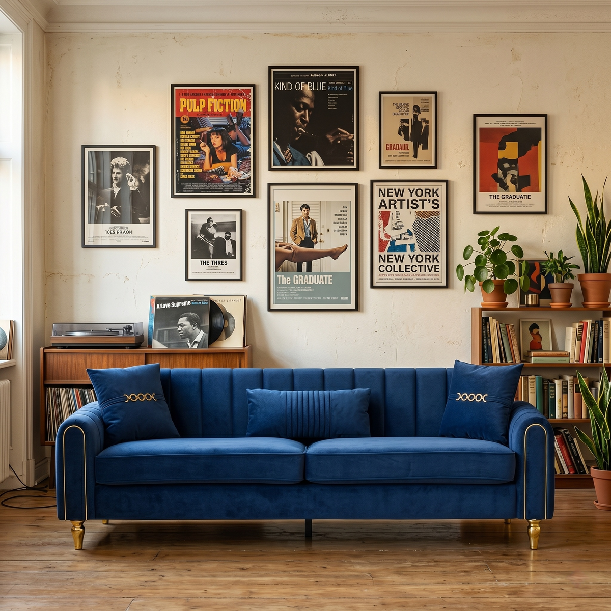 FX-P11-RB 87.4 Inches Upholstered Sofa Couch