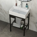 24" x 16.75" Bathroom Ceramic Console Sink with Overflow