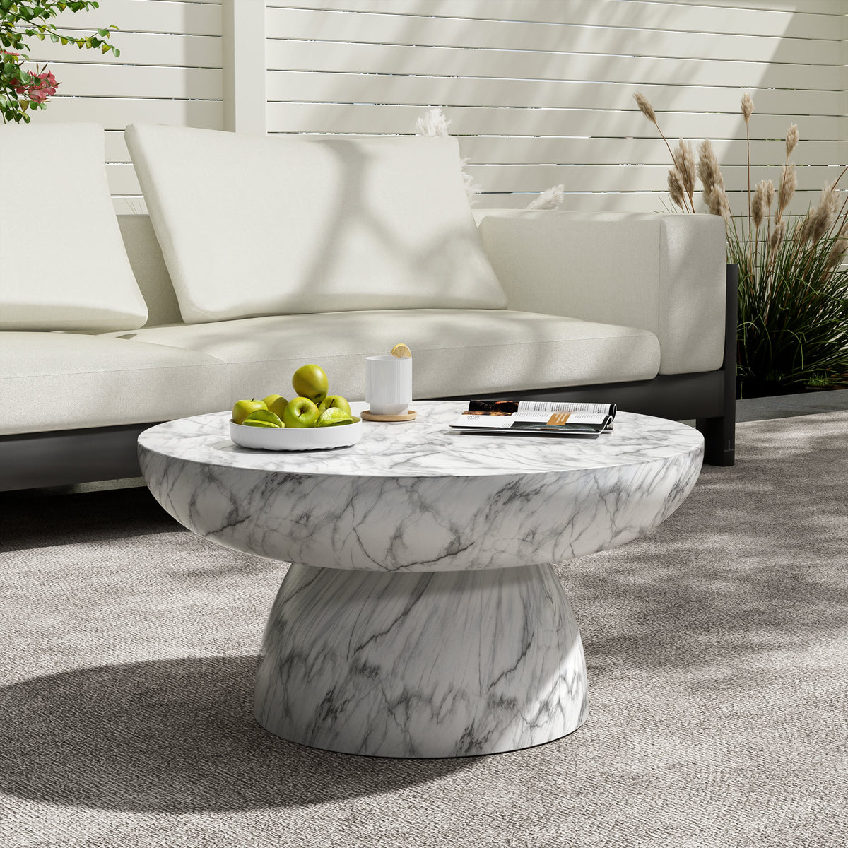 MGO Faux Marble Coffee Table