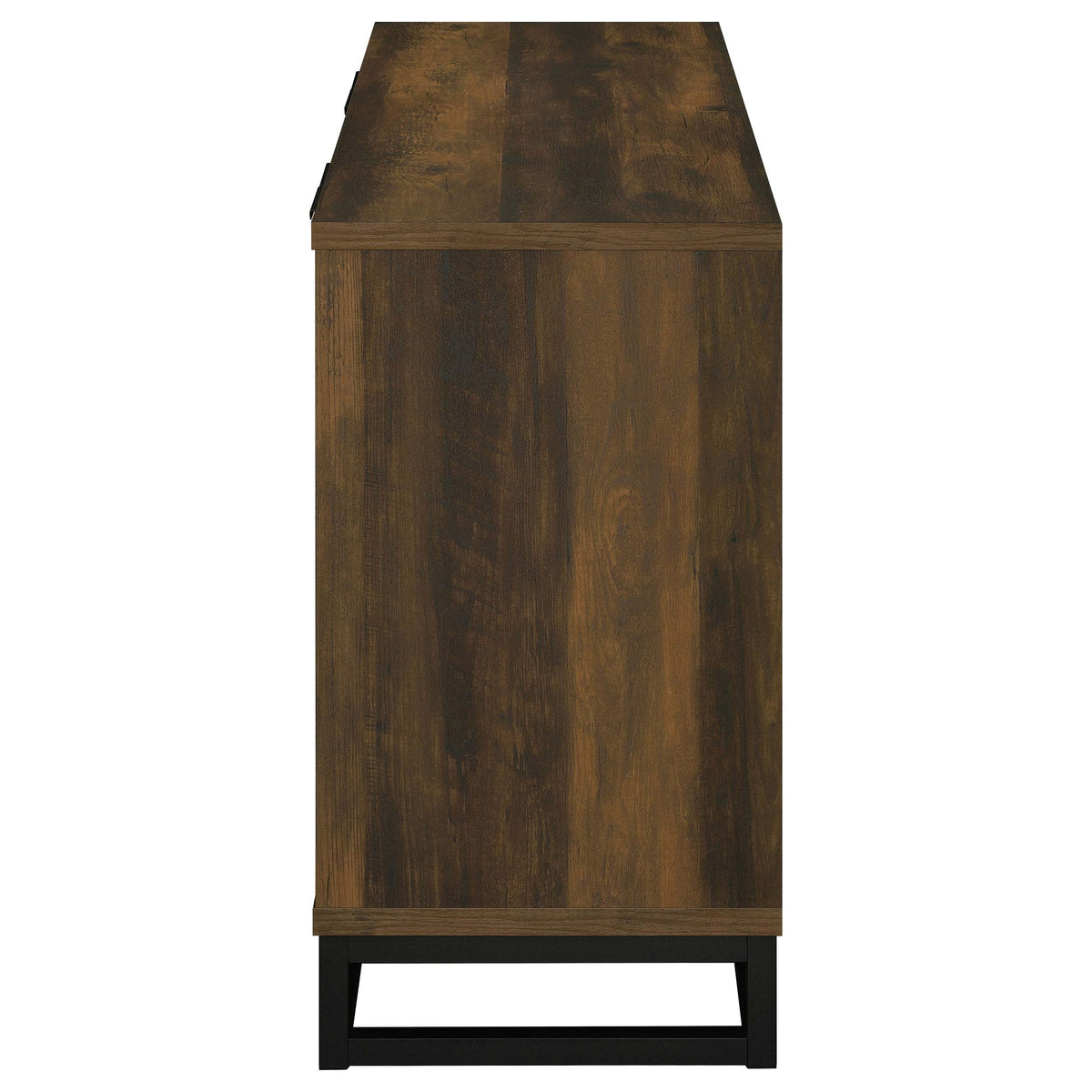 Thurston Dark Pine 4-Door Engineered Wood Accent Cabinet