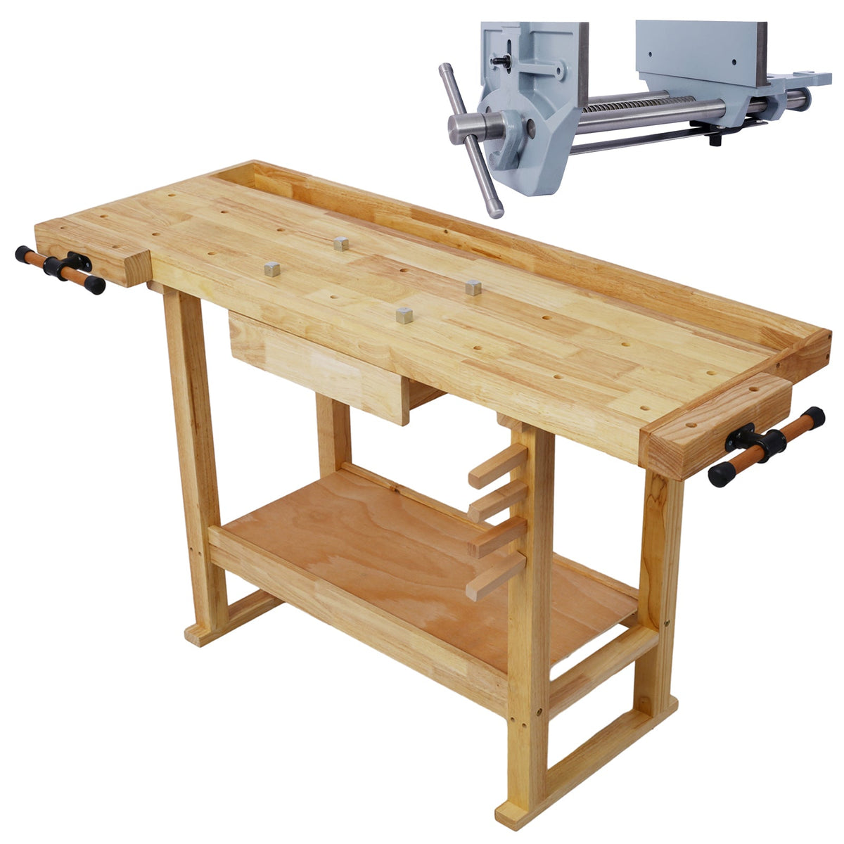 55-Inch Wood Workbench