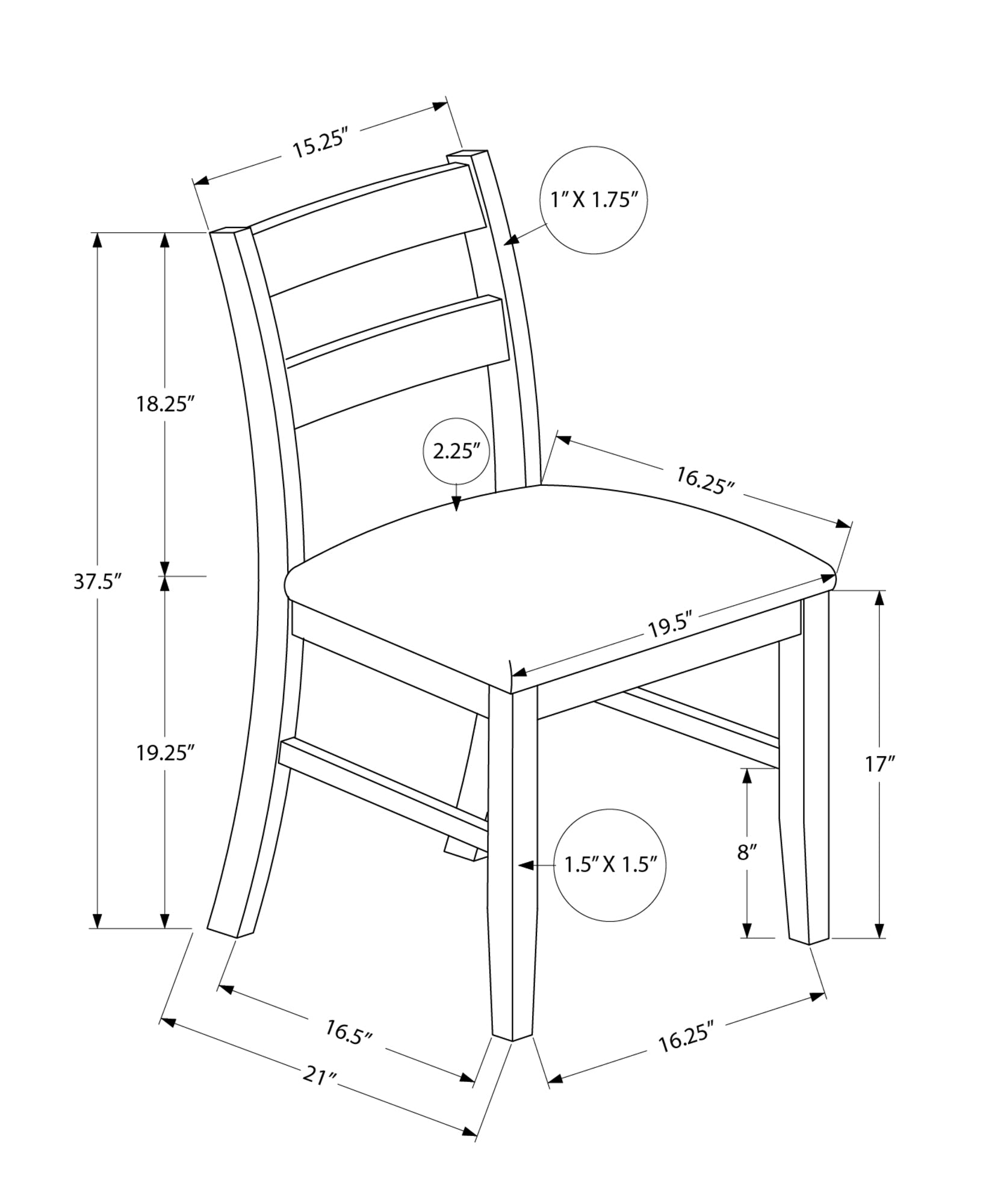 Upholstered Dining Chairs Set of 2