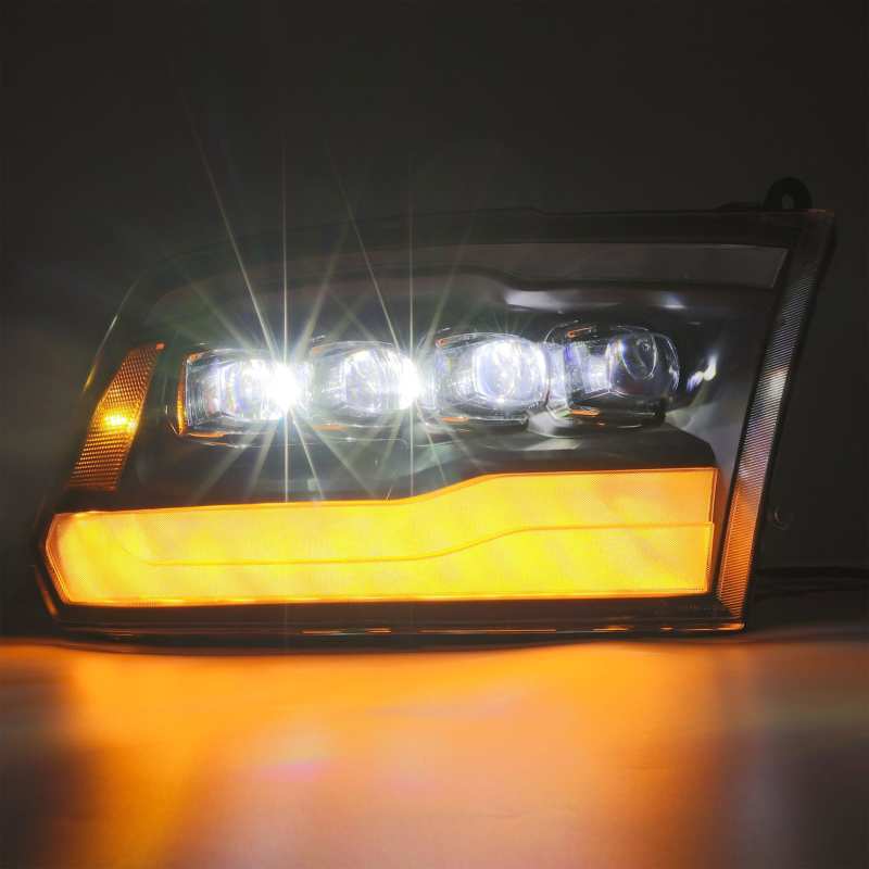 AlphaRex 09-18 Dodge Ram 1500HD NOVA LED Projector Headlights Plank Style Design Gloss Black w/DRL 880590 *Discontinued