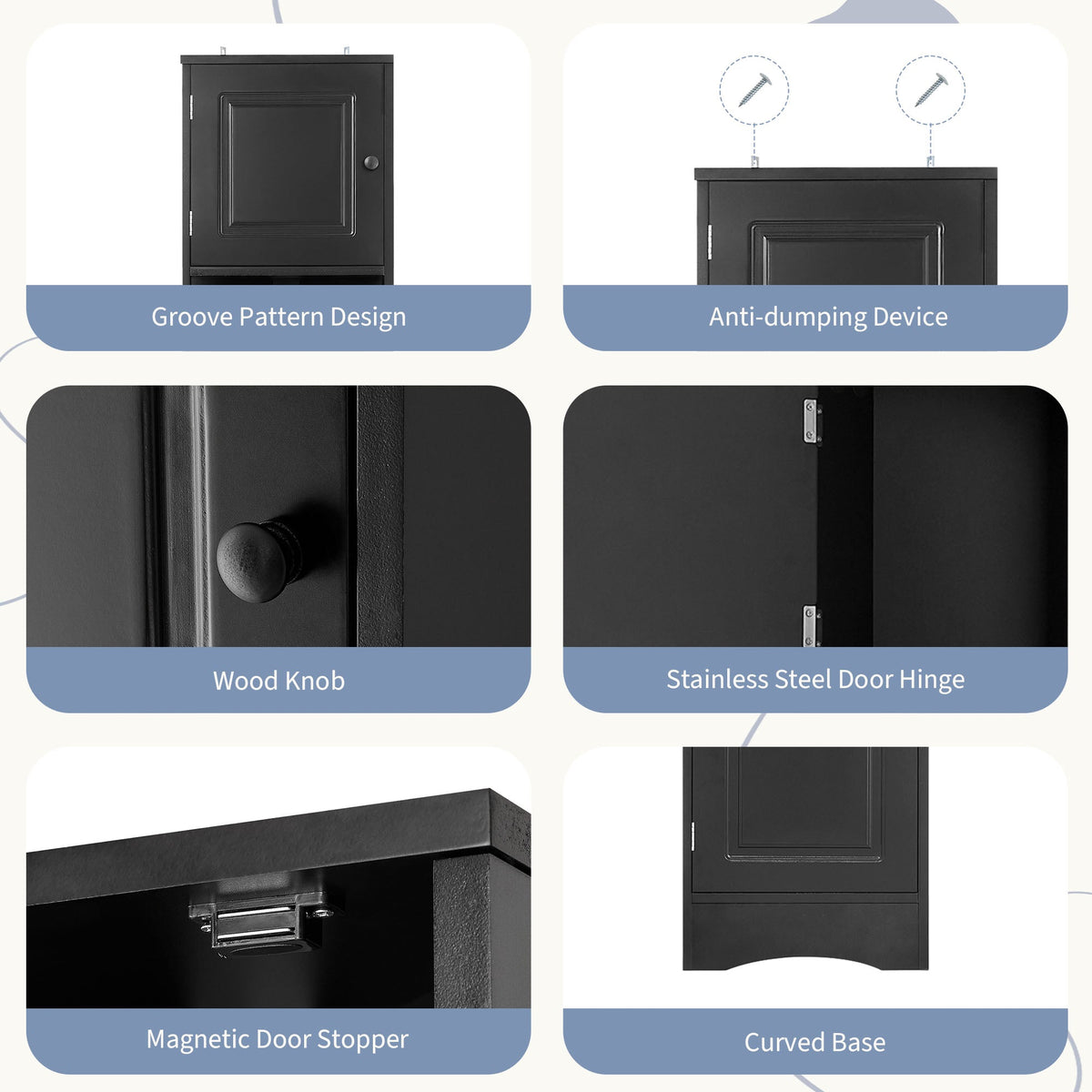 Multi-Functional Corner Cabinet Tall Bathroom Storage